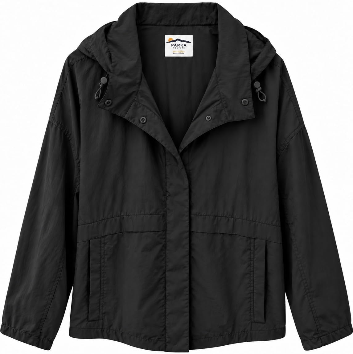 HFX Women's Nylon Water Resistant Lightweight Zip Front Windbreaker Jacket