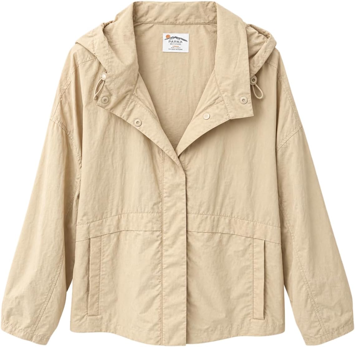 HFX Women's Nylon Water Resistant Lightweight Zip Front Windbreaker Jacket