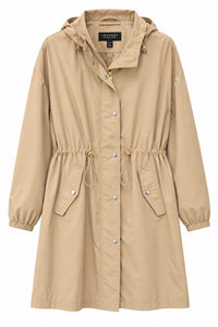 Laundry by Shelli Segal Women's Hooded Long Sleeve Rain Trench Coat, Sage