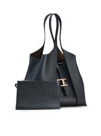 Tod`S Women Small T Timeless Bag In Hammered Leather