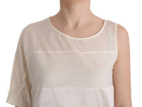 Costume National Beige Asymmetric Top Women's Blouse