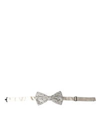 Dolce & Gabbana Dolce & Gabbana White Black Polka Dot Polyester Bow Tie Men's Men