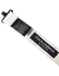 Dolce & Gabbana Dolce & Gabbana White Black Polka Dot Polyester Bow Tie Men's Men