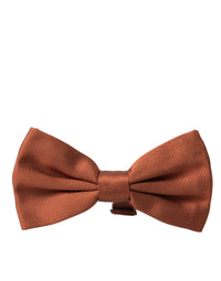 Dolce & Gabbana Dolce & Gabbana Brown Silk Adjustable Neck Men Bow Men's Tie
