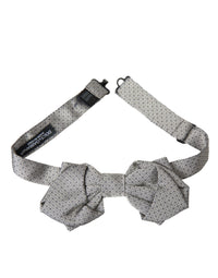 Dolce & Gabbana Dolce & Gabbana Gray Silk Adjustable Neck Men Bow Men's Tie