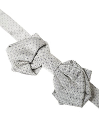 Dolce & Gabbana Dolce & Gabbana Gray Silk Adjustable Neck Men Bow Men's Tie