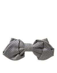 Dolce & Gabbana Dolce & Gabbana Gray Silk Adjustable Neck Men Bow Men's Tie
