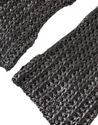 Dolce & Gabbana Gray Viscose Knitted Finger Less Women's Gloves