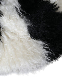 Dolce & Gabbana Black White Stripes Mohair Fur Bucket Women's Hat