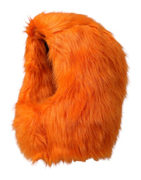 Dolce & Gabbana Orange Faux Fur Whole Head Wrap Women's Hat