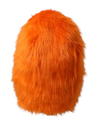 Dolce & Gabbana Orange Faux Fur Whole Head Wrap Women's Hat