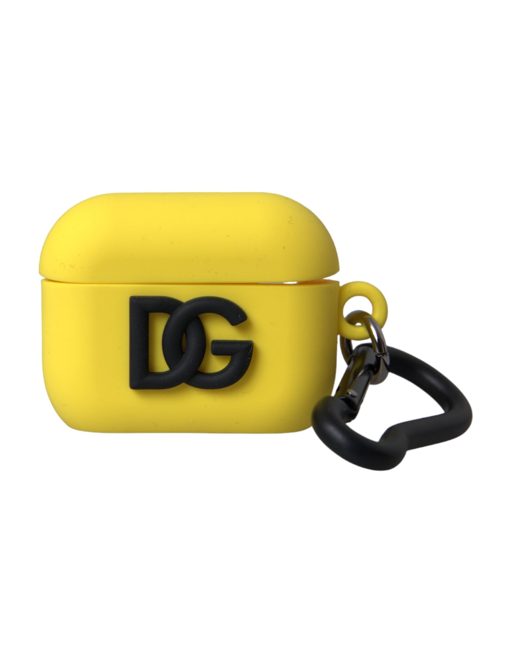Dolce & Gabbana Dolce & Gabbana Yellow Silicone Logo Embossed Airpods Women's Case