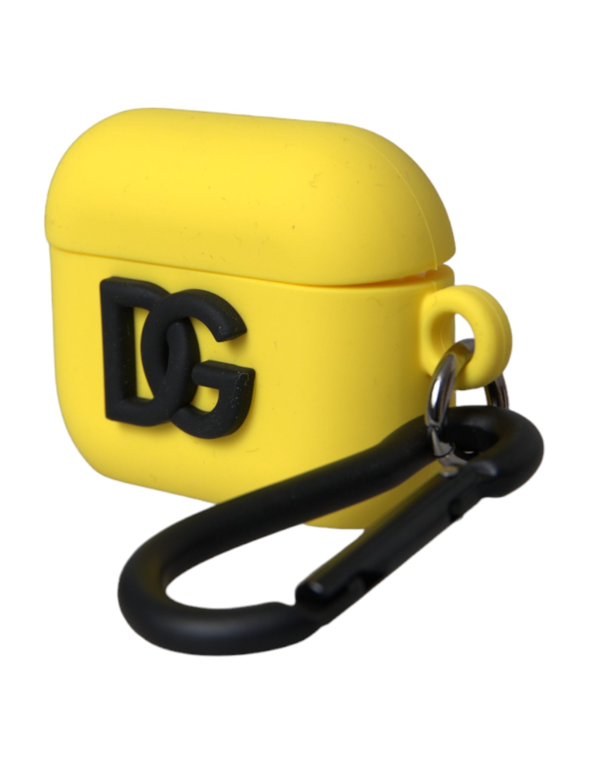 Dolce & Gabbana Dolce & Gabbana Yellow Silicone Logo Embossed Airpods Women's Case