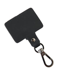 Dolce & Gabbana Dolce & Gabbana Black Plain Leather Silver Metal Airpods Women's Case