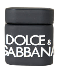 Dolce & Gabbana Black White Silicone Embossed Logo Airpods Women's Case