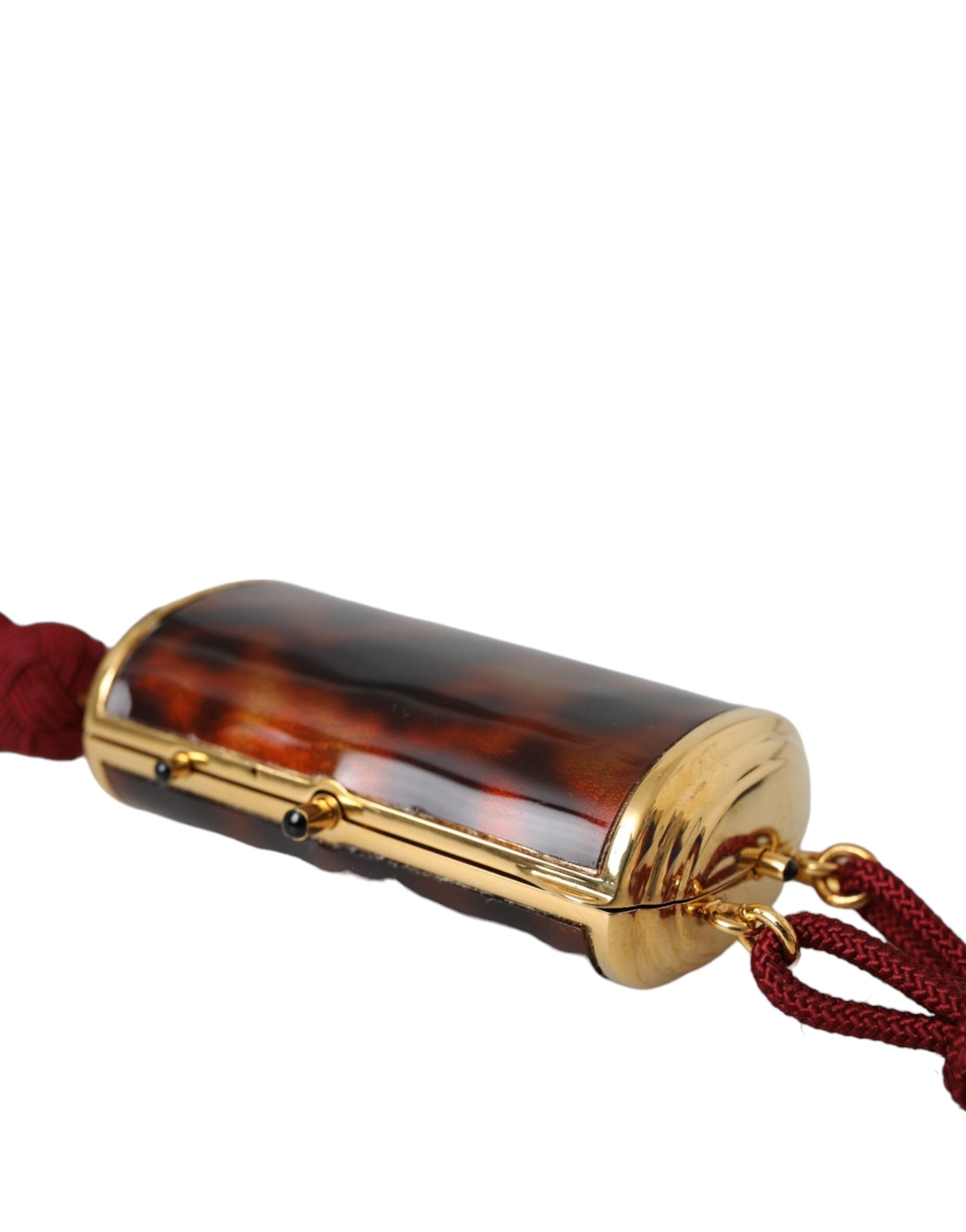 Dolce & Gabbana Purple Elegant Leather Mirror Holder