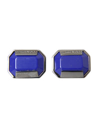Dolce & Gabbana Dolce & Gabbana Silver Plated Brass Pin Crystal Men's Cufflinks