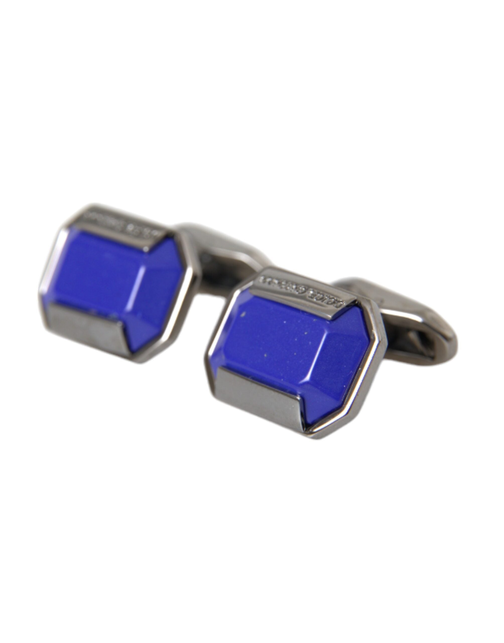 Dolce & Gabbana Dolce & Gabbana Silver Plated Brass Pin Crystal Men's Cufflinks