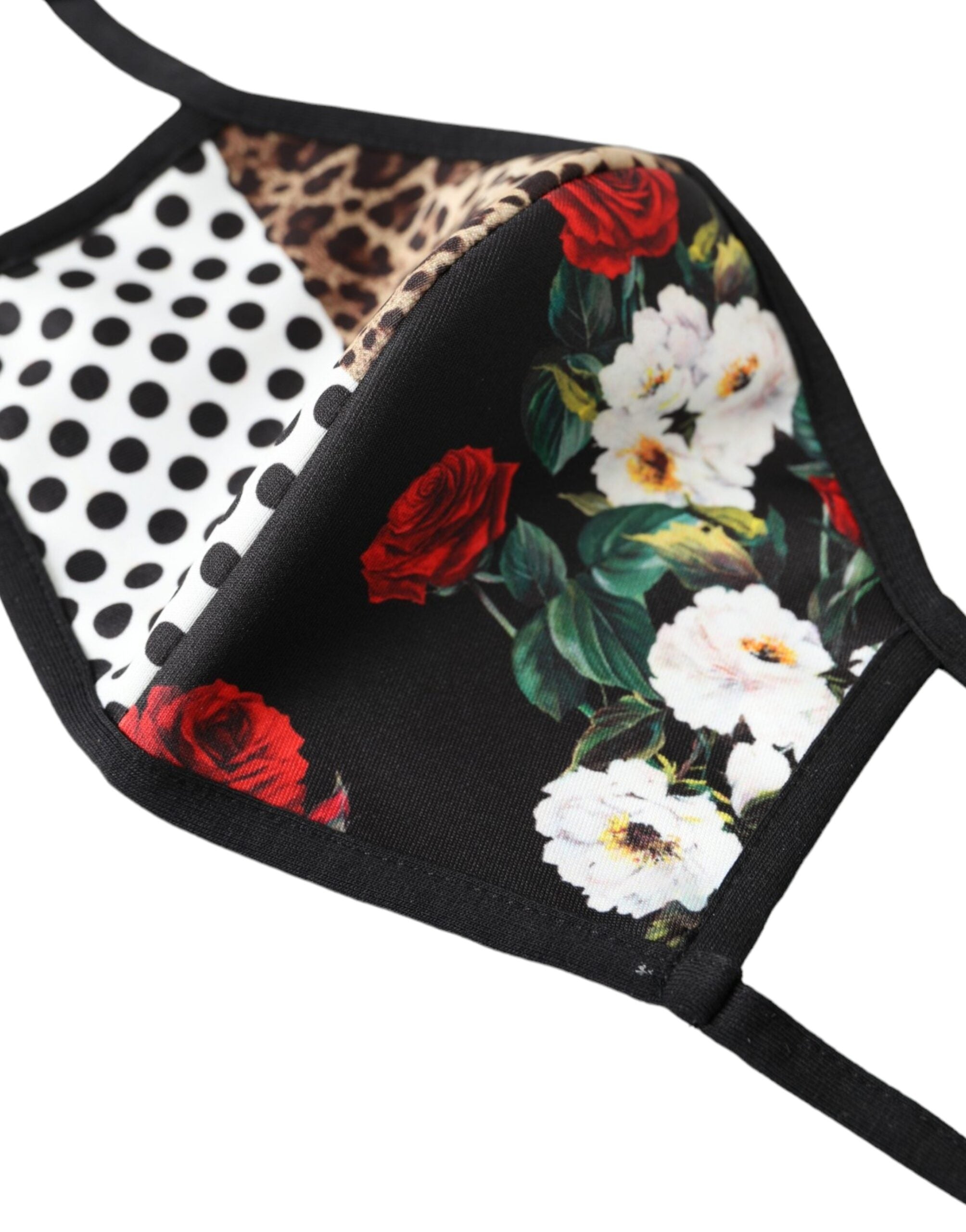 Dolce & Gabbana Dolce & Gabbana Multicolor Leopard Floral Elastic Ear Strap Face Women's Mask