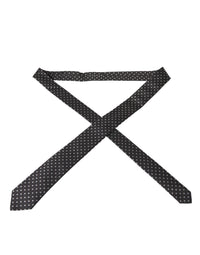 Dolce & Gabbana Dolce & Gabbana Black White Polka Dots 100% Silk Necktie Face Men's Mask