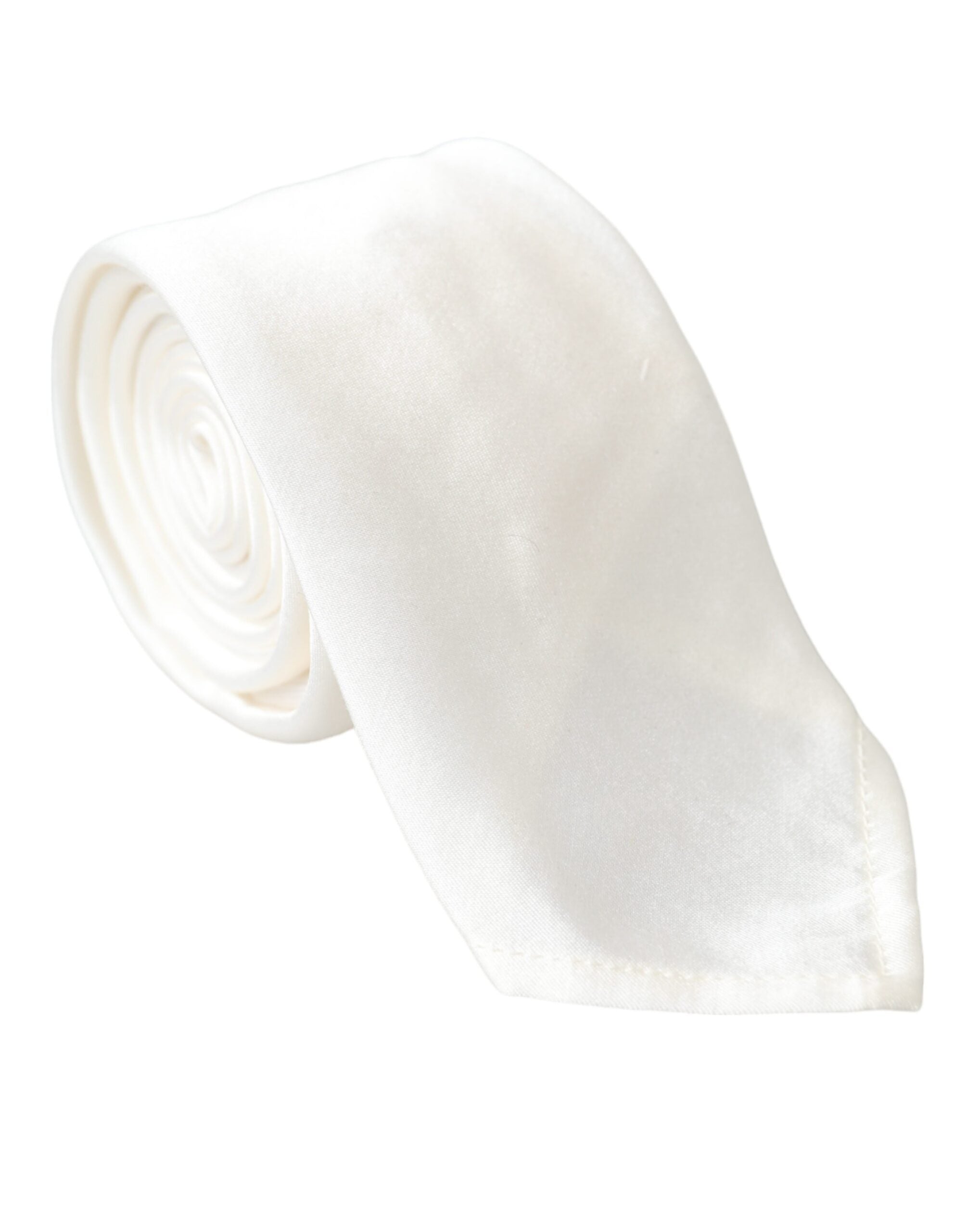 Dolce & Gabbana Dolce & Gabbana White Silk Blend Adjustable Tie Men's Men