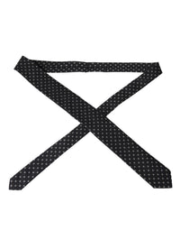 Dolce & Gabbana Dolce & Gabbana Black Logo Cotton Blend Adjustable Men's Tie
