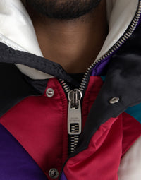 Dolce & Gabbana Multicolor Logo Windbreaker Puffer Men's Jacket