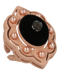 Gucci Womens Fashion Jewelry Rosegold Ring 10 Pink Black
