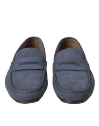 Dolce & Gabbana Dolce & Gabbana Blue Calf Leather Slip On Moccasin Men's Shoes