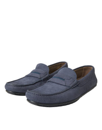Dolce & Gabbana Dolce & Gabbana Blue Calf Leather Slip On Moccasin Men's Shoes