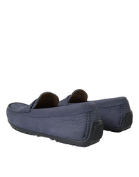 Dolce & Gabbana Dolce & Gabbana Blue Calf Leather Slip On Moccasin Men's Shoes