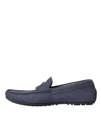 Dolce & Gabbana Dolce & Gabbana Blue Calf Leather Slip On Moccasin Men's Shoes
