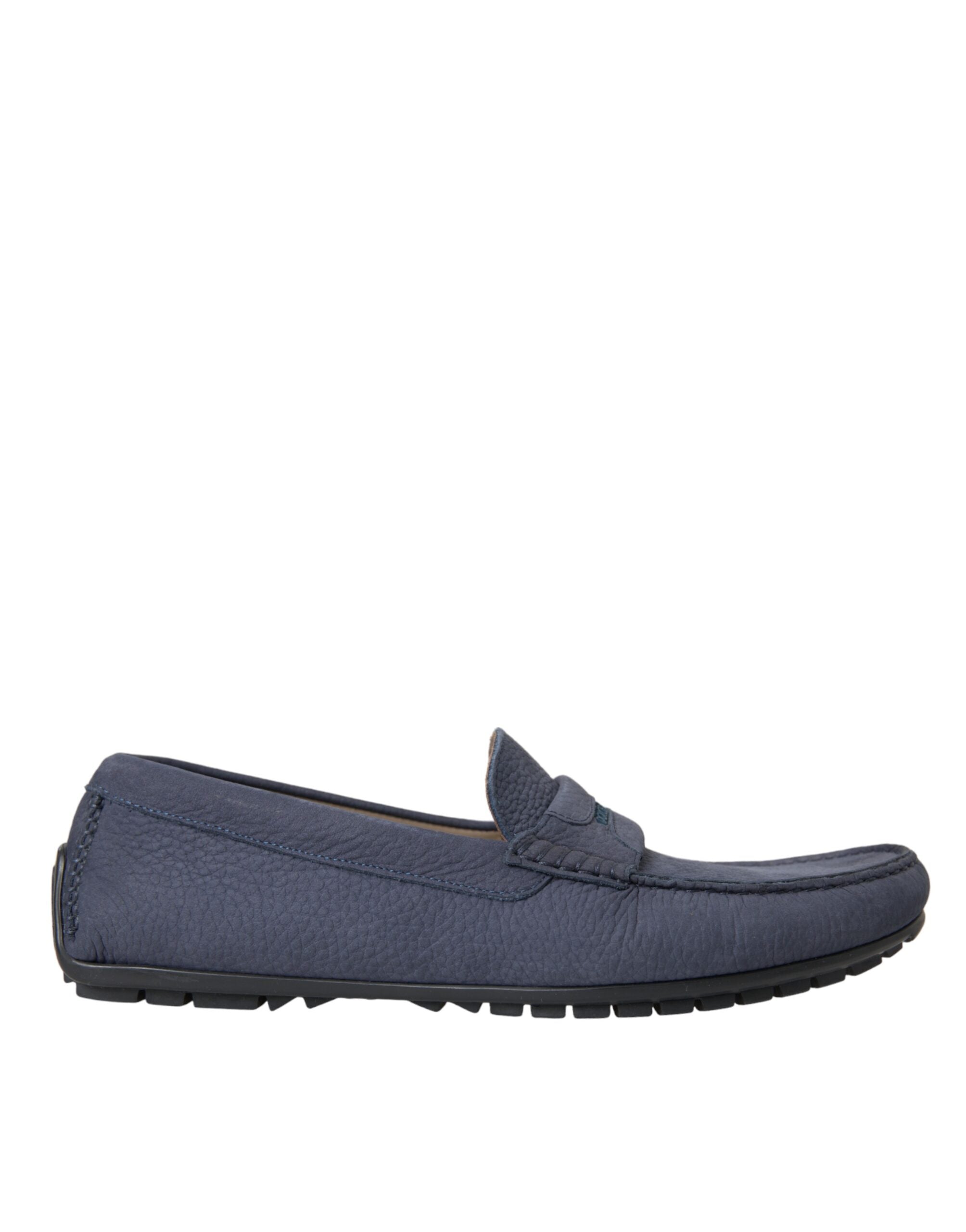 Dolce & Gabbana Dolce & Gabbana Blue Calf Leather Slip On Moccasin Men's Shoes