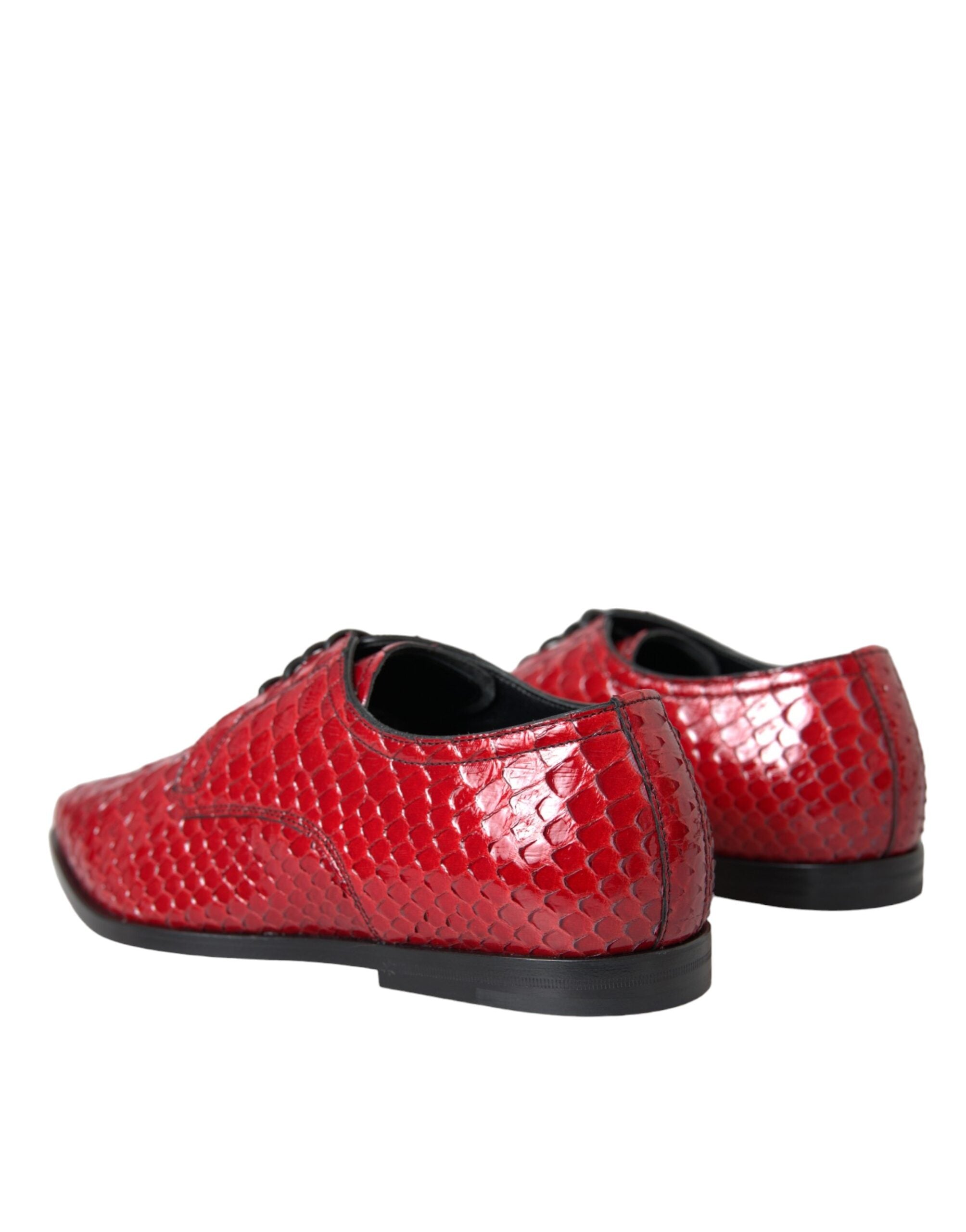 Dolce & Gabbana Dolce & Gabbana Red Textured Varnished Derby Men Formal Men's Shoes