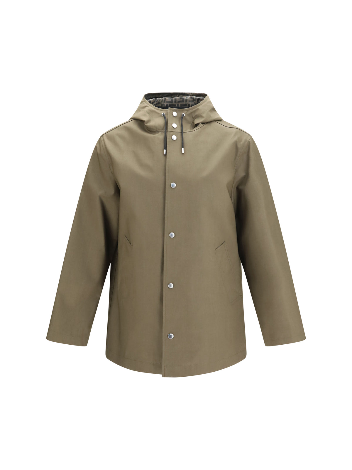 FENDI Fendi Men Mackintosh Fabric Hooded Jacket