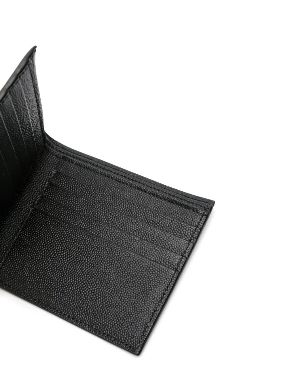Saint Laurent Men Paris East/West Bi-Fold Wallet In Grain De Poudre Leather