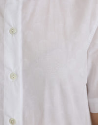 Dolce & Gabbana White Collared Short Sleeve Polo Shirt Women's Top