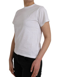 Balenciaga White Cotton Crew Neck Short Sleeves Women's T-shirt