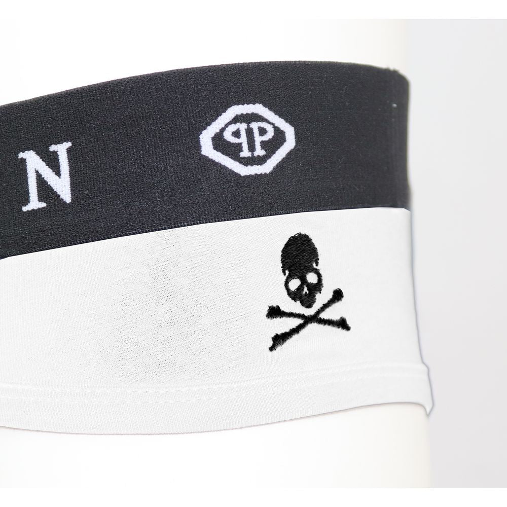 Philipp Plein White Cotton Men Boxer Men's Short