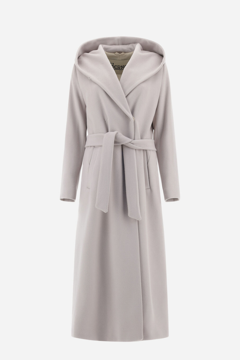 Herno Woman's Light Beige Luxury Wool Coat
