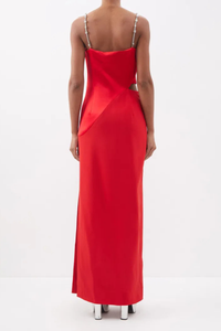Givenchy Strap Long Dress_Vermillon