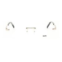 MCM MCM Eyeglasses Rectangle Rimless, Shiny Palladium Frame and Clear Demo Lenses Lens MW5018-H016