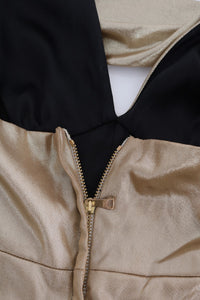 Dolce & Gabbana Dolce & Gabbana Gold Silk Stretch Romper Women's Body