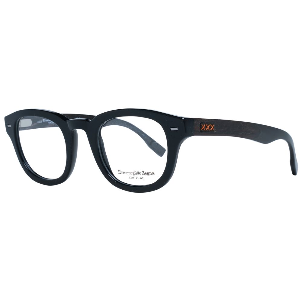 Ermenegildo Zegna Ermenegildo Zegna Black Plastic Glasses Men's (Frames)