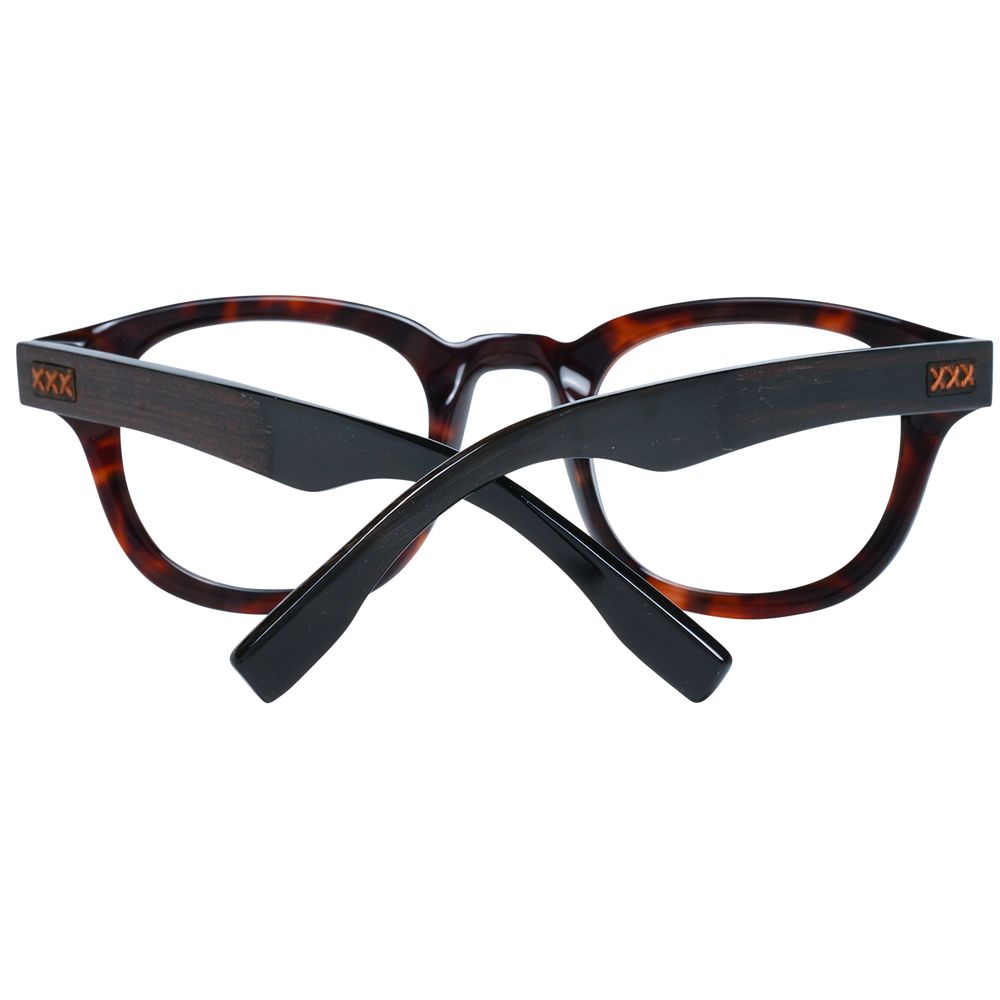 Ermenegildo Zegna Ermenegildo Zegna Brown Plastic Glasses Men's (Frames)