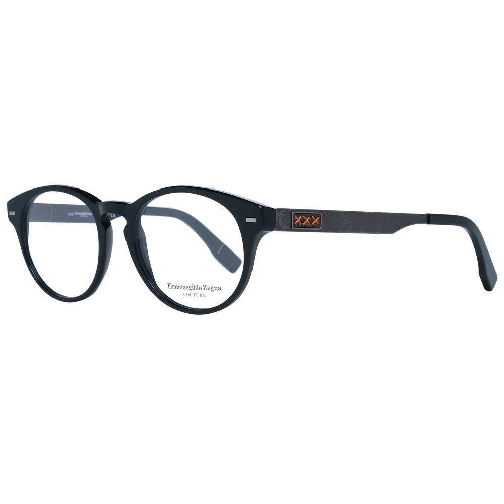 Ermenegildo Zegna Ermenegildo Zegna Black Plastic Glasses Men's (Frames)