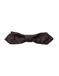 Dolce & Gabbana Dolce & Gabbana Maroon Silk Patterned Adjustable Neck Papillon Bow Men's Tie