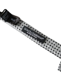 Dolce & Gabbana Dolce & Gabbana Gray Silk Polka Dot Adjustable Neck Men Papillon Bow Men's Tie