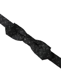 Dolce & Gabbana Dolce & Gabbana Black Silk Patterned Adjustable Neck Men Papillon Bow Men's Tie