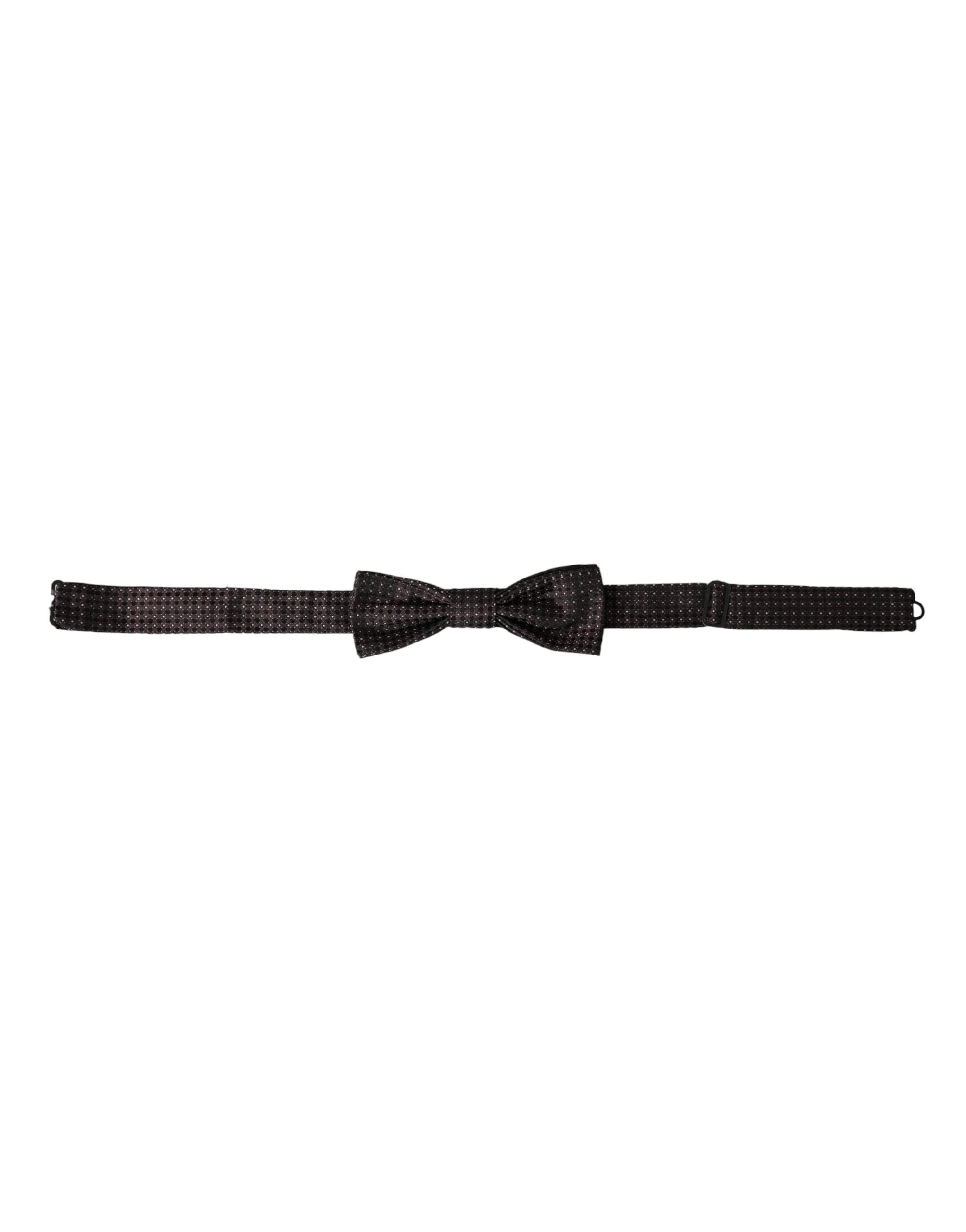 Dolce & Gabbana Dolce & Gabbana Brown Fantasy Silk Adjustable Neck Men Papillon Bow Men's Tie